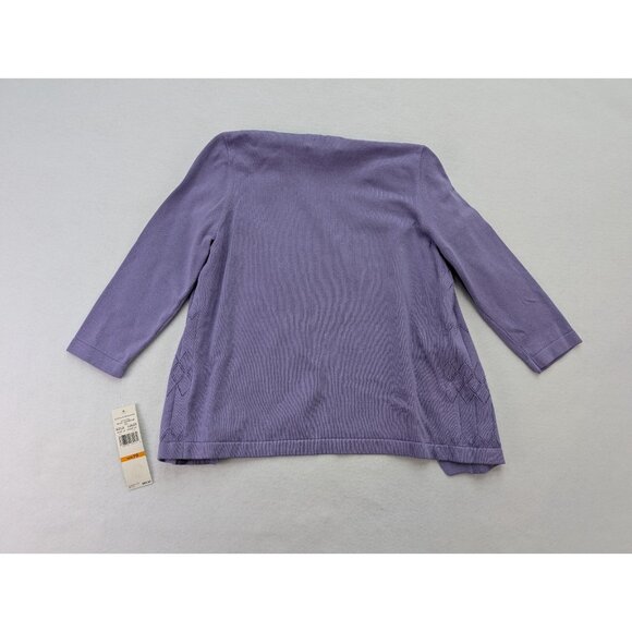 Alfred Dunner Women's Sweater Size PS Purple 2-For Cardigan Twinset NEW - Picture 10 of 11